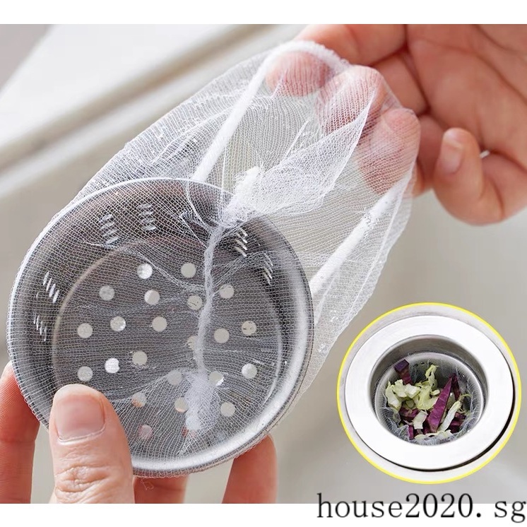 100pcs Kitchen Sink Strainer Antiblocking Filter Nets Water Sink