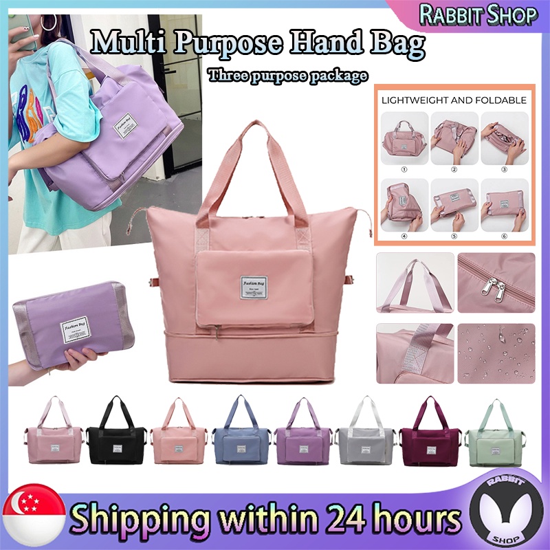 🔥🔥【SG Ready Stock】8Color Foldable Expandable Travel Bag/ Large Capacity