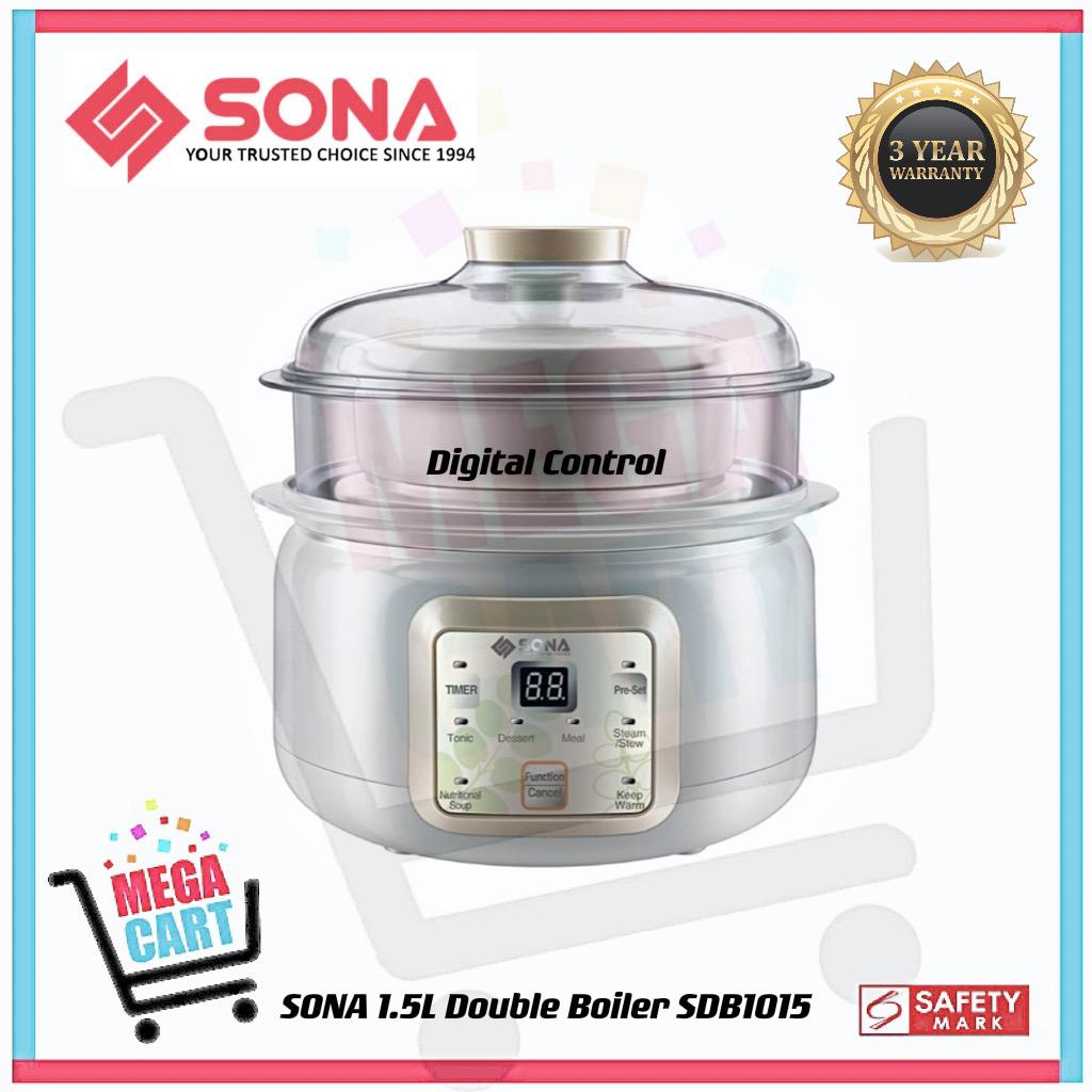 Sona 1.5L Digital Double Boiler SDB 1015 SDB1015 (3 Years Electrical