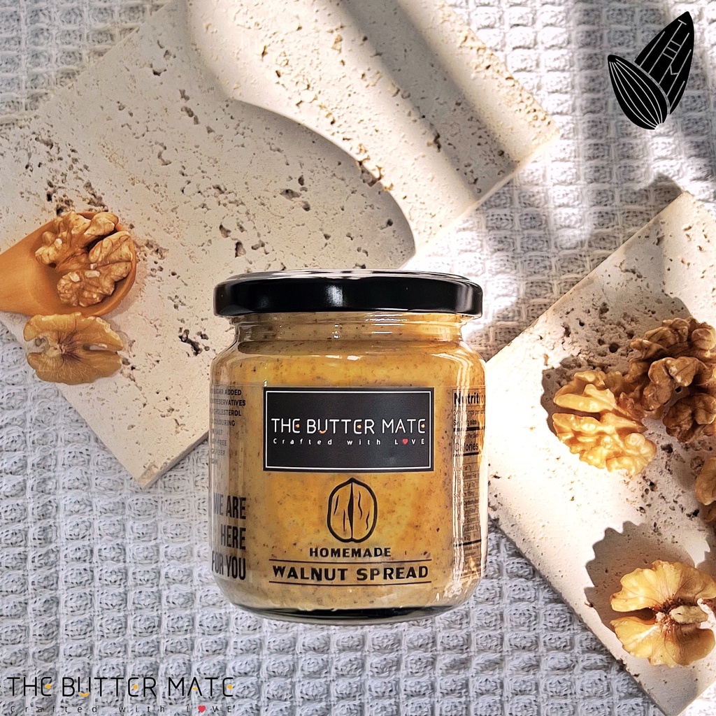 The Butter Mate Homemade Unsweetened Walnut Spread 核桃酱 - 190g | Shopee ...