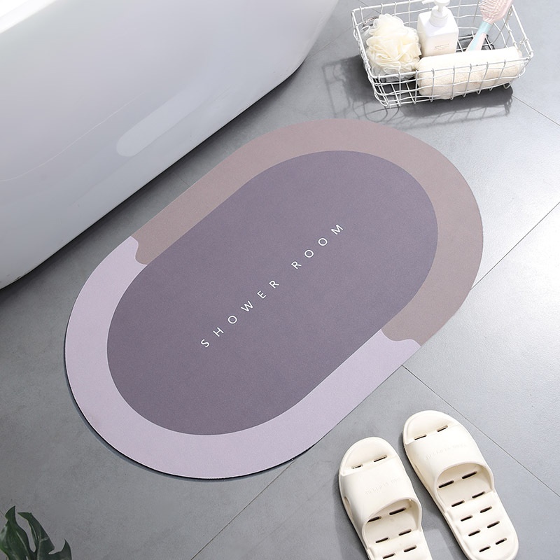 Bathroom mat Floor Mat Non-Slip Bathroom Mat Carpet Quick drying Absorb water Soft Mat | Shopee ...