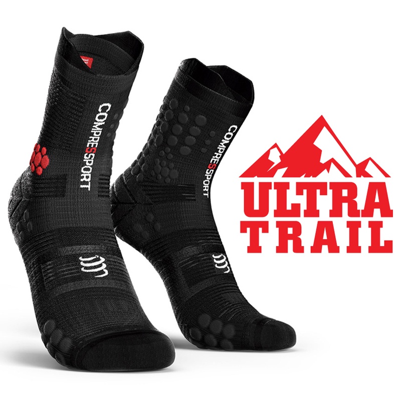 Compressport Pro Racing Socks Trail - Smart Black | Running Socks | Sports Socks