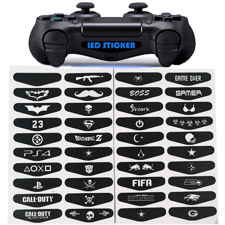 40PCS LED Light Bar Cover Decal Skin Sticker for PlayStation 4 PS4  Controller