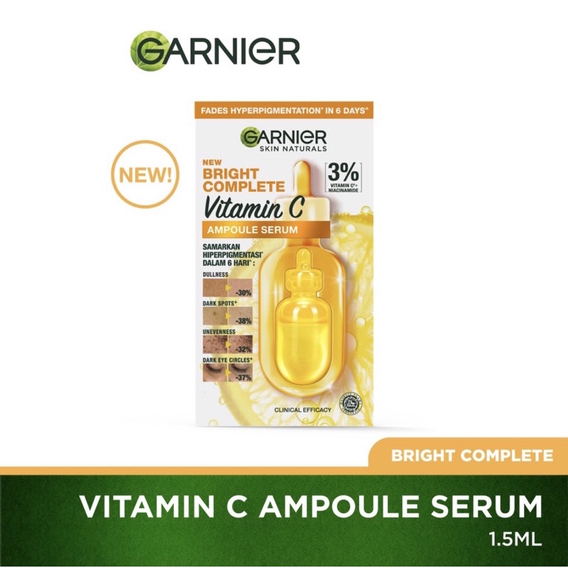 Garnier Bright Complete Vitamin C Hyperpigmentation serum Ampoul 1.5ml