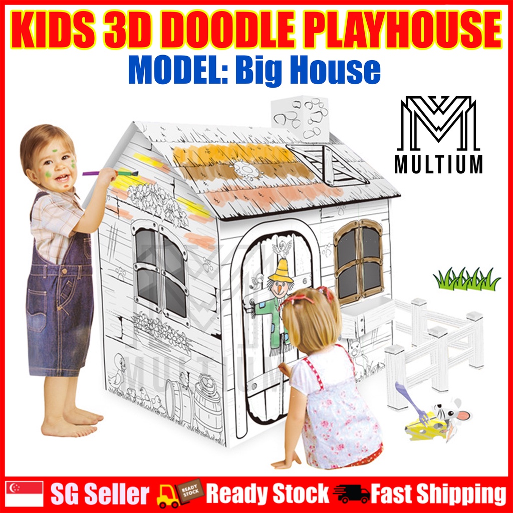Kid 3D Doodle PlayHouse BIG HOUSE Kid Creative Colouring Playhouse