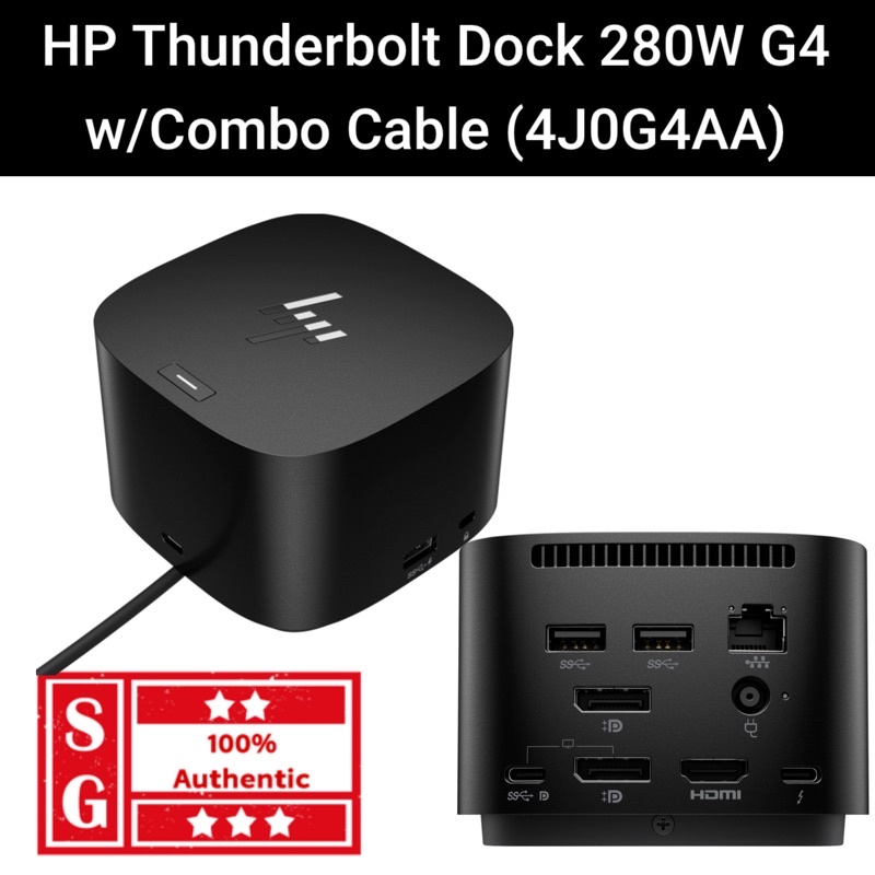 HP Thunderbolt Dock 280W G4 Cable 4J0G4AA HP Thunderbolt 280w