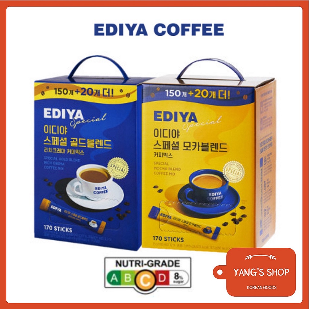 [EDIYA] Korean Coffee Mix / 3-in-1 / Gold Blend, Mocha Blend / 10T, 30T ...