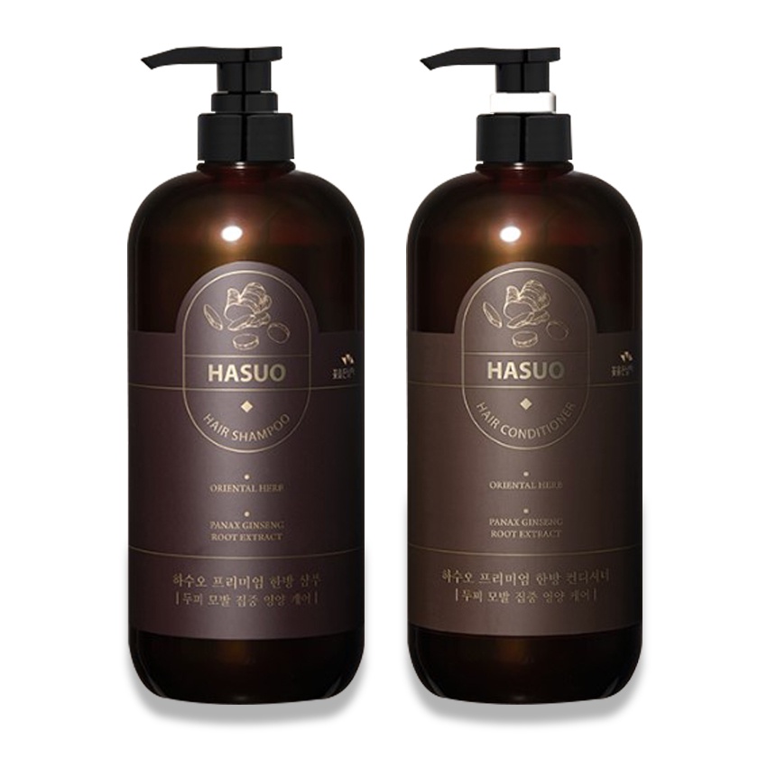 [Flor De Man] Hasuo Premium Herbal Shampoo / Conditioner 1000ml Shopee Singapore