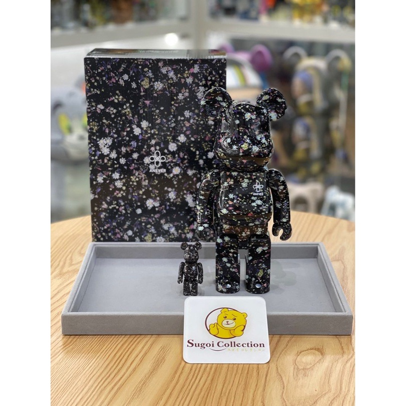 In Stock] BE@RBRICK x Anever 100%+400% Black Ver. bearbrick