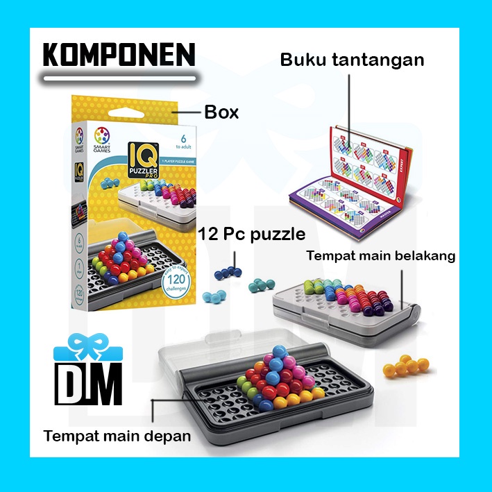 Iq Puzzle Original Box Rectangle Kanoodle 3d Pyramid Brain Logic