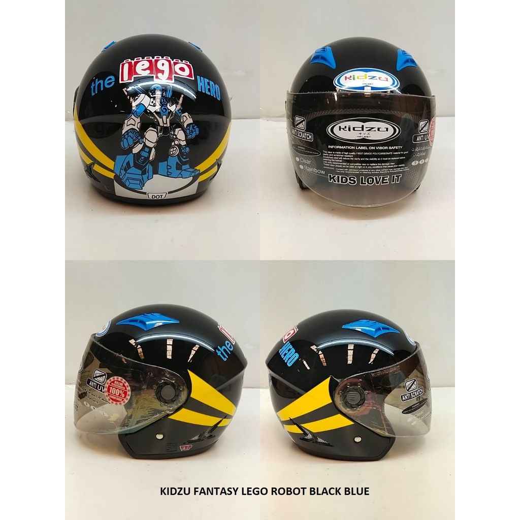 Helm Half face anak Kidzu Fantasy Full motif character kartun(SNI)(4-10 tahun) - Gambar 4