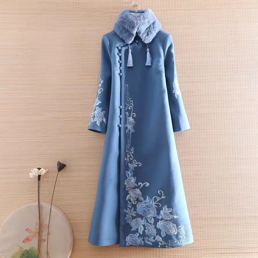 ✨New Arrival✔Ready Stock✨Super Low Price✈✨Plus Size Women's Clothing Ethnic Style Improved Cheongsam Women 2022 Spring New Retro Printed Elegant Slim-Fit Dress High-Quality High-End Temperament Slimm