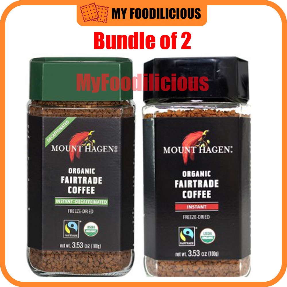 Mount Hagen Organic Instant Coffee 100g Mount Hagen Decaffeinated   Sg 11134201 22120 Qc11qinqoklv58