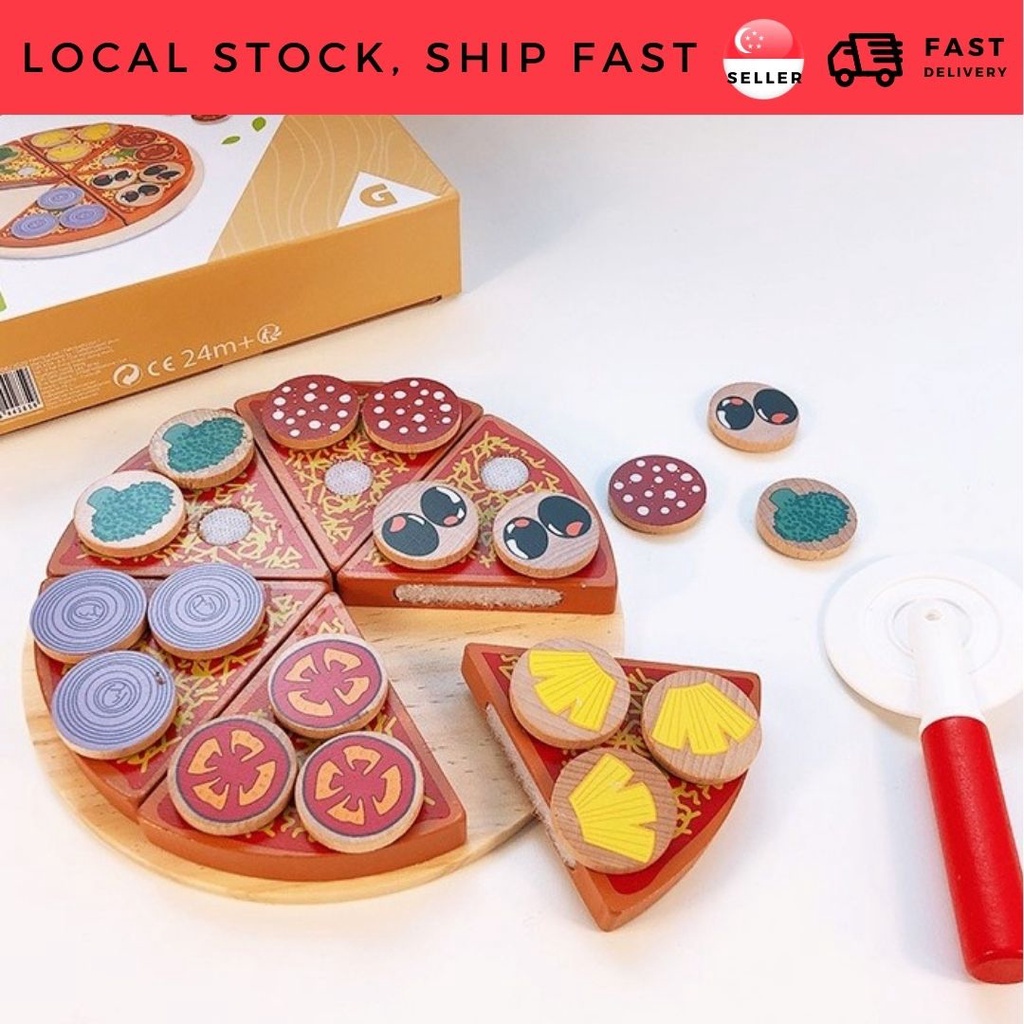 Cots & Cuddles Wooden Pizza Making Toy for Kids