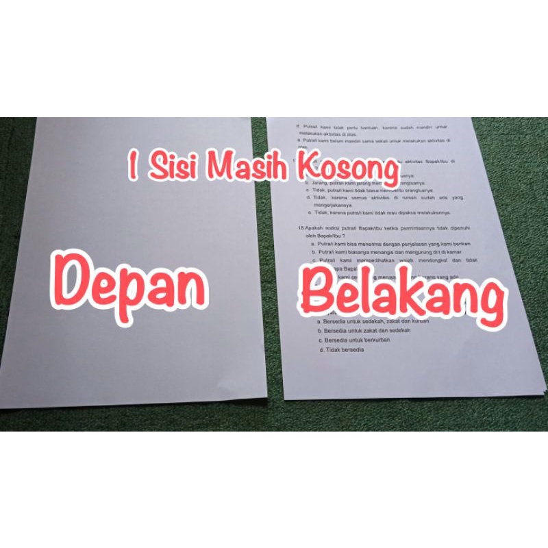 Used Hvs A4 Paper 1kg One Side Still Empty Neat Already Sorted Hvs