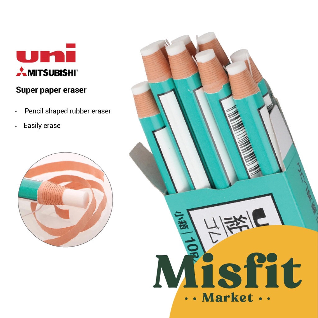 Uni Mitsubishi Super Paper Eraser Pencil Paper Drawing Eraser Shopee Singapore