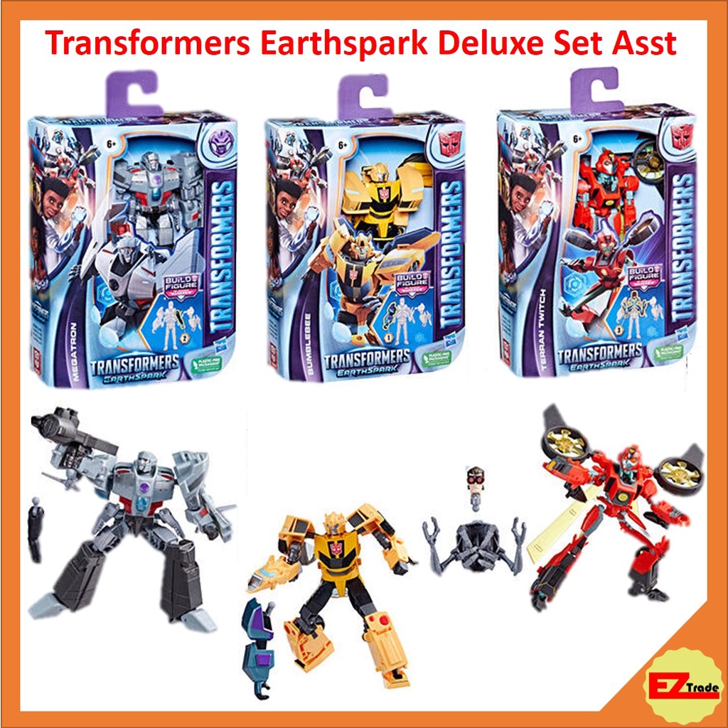 Hasbro Transformers Earthspark Deluxe Class Assorted Megatron Bumblebee Terran Twitch 6231 5220