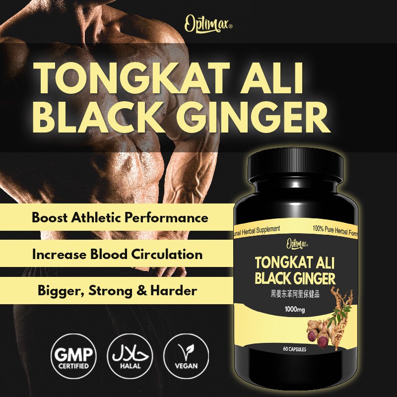 TongKat Ali & black ginger 60 serving, Supports healthy hormone, muscle