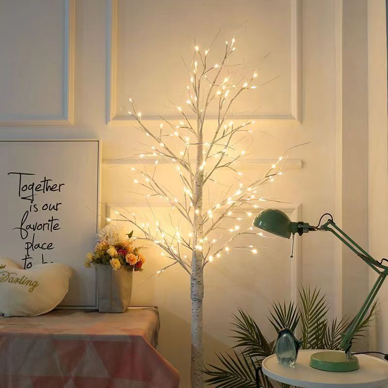 Decorative Led Tree Desk Lamp Firefly White Birch Twig Trees Indoor