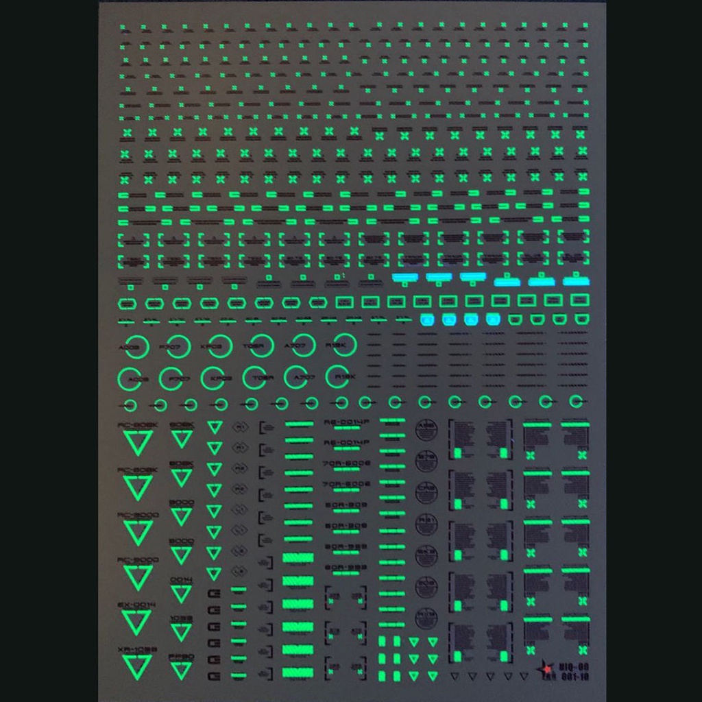 Gundam Military Model Warning Mark HiQ Toy Garage Kit Model Fluorescent