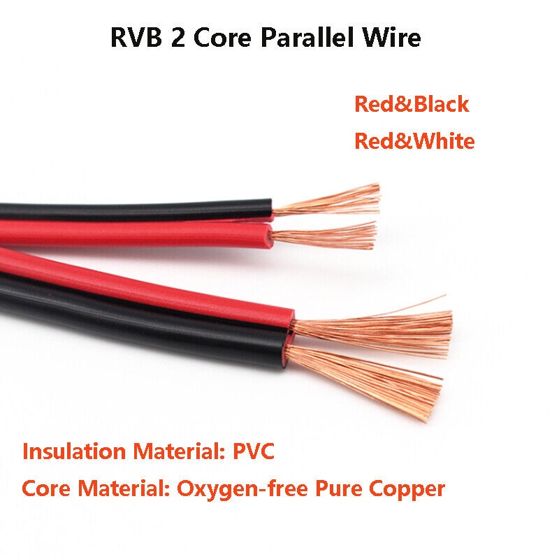 RVB 2 Core Red And Black Parallel Wire Pure Copper Led Speaker Two ...