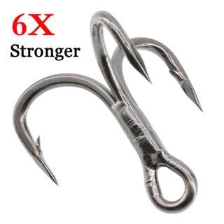 Cheap Triple Hooks 5X Strong Barbed Sharp Triple Fishing Hook for  Freshwater Saltwater Fishing 20PCs 2-10 #