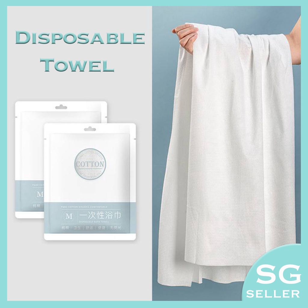 [SG Ready Stock]Disposable Bath Towel 70x140cm/Hand Towel 30x60cm For Travel Premium Cotton