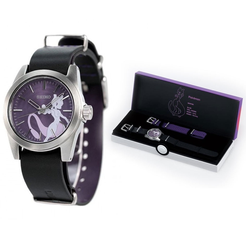 Seiko Jdm Scxp181 Mewtwo Pokemon Limited Edition Leather Watch Shopee Singapore