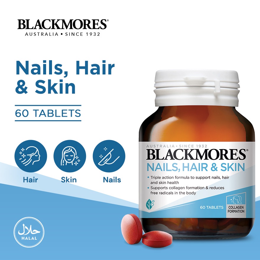 Blackmores Nails Hair Skin 60s - Your Beauty Companion (Halal Certified)