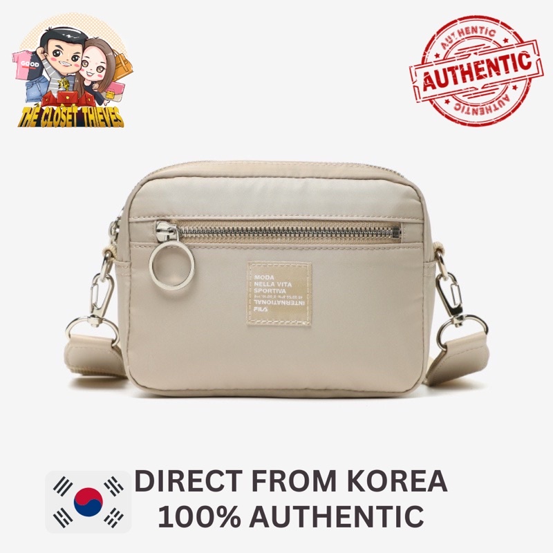 FILA Micro Crossbody Bag Beige (FS3BCD6339F_BEG) Shopee Singapore
