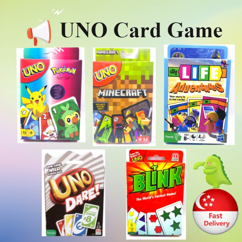 SG stockCard Game Minecraft Dare Life Aventure Blink Pokemon Board Game  Family Board Game for kids gifts | Shopee Singapore