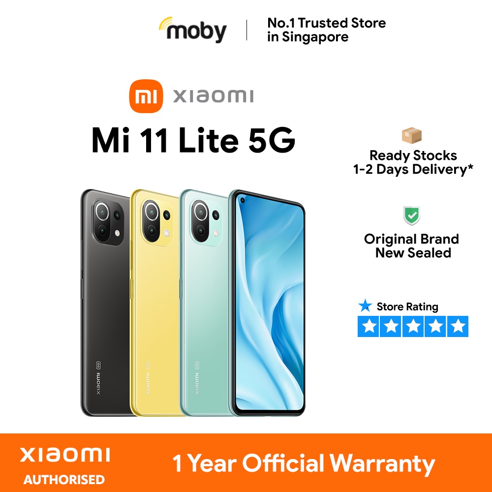 Xiaomi Mi 11 Lite 5G 128GB ROM 8GB RAM | 1 Year Official Warranty