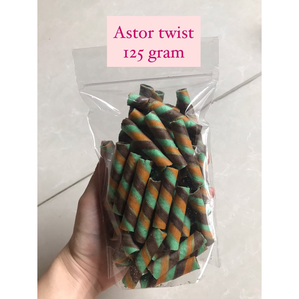 125 GRAM MINI ASTOR TWIST GREENTEA CHOCOLATE SNACKY MEDAN ASTOR KILOAN ...