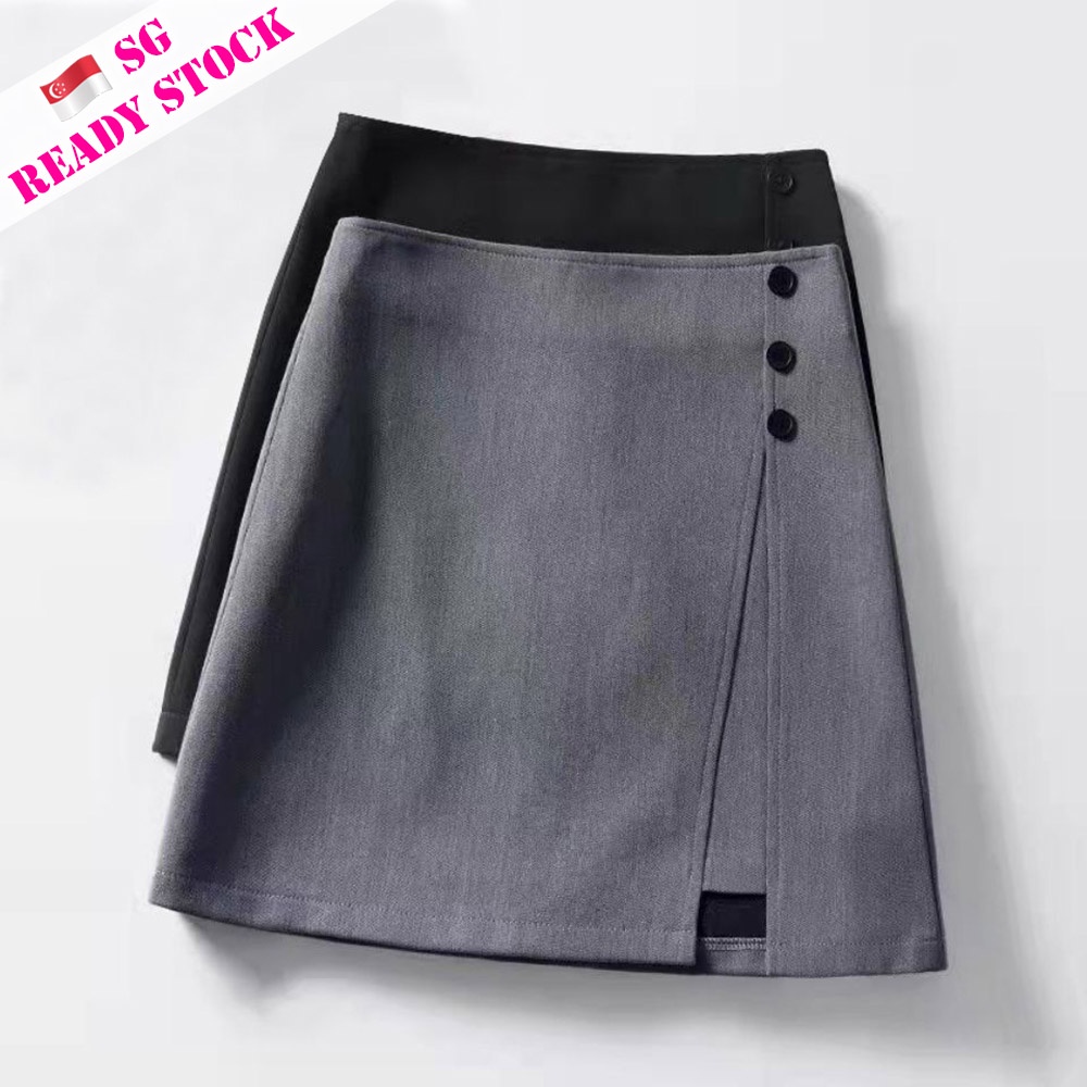[SG ReadyStock] High Waist A-line Work Skirt (RS2201) | Shopee Singapore