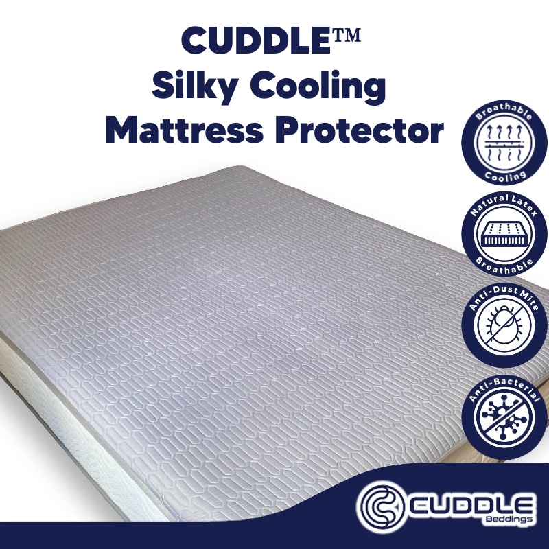Cuddle™ Silky Cooling Mattress Protector /Cool Lyocell Fabric /Latex