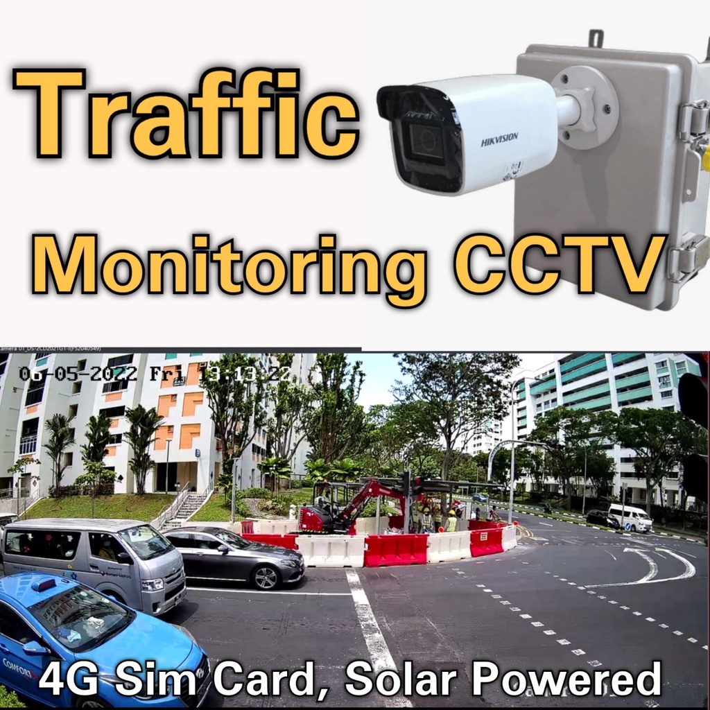 Standalone Traffic Flow Monitoring Camera LTA Analysis Remote 4G