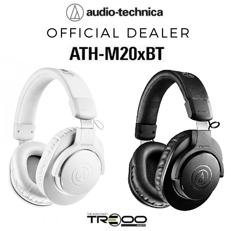 AudioTechnica ATHM20xBT Wireless Bluetooth OvertheEar Headphone with Microphone Shopee