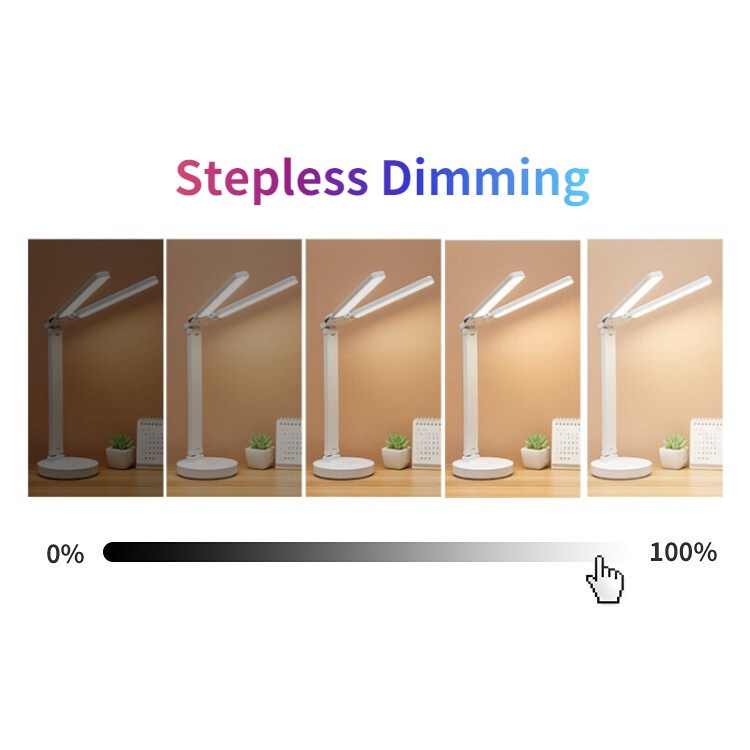 Led Table Lamp Light for Study Led Clock Display Rechargeable Reading ...