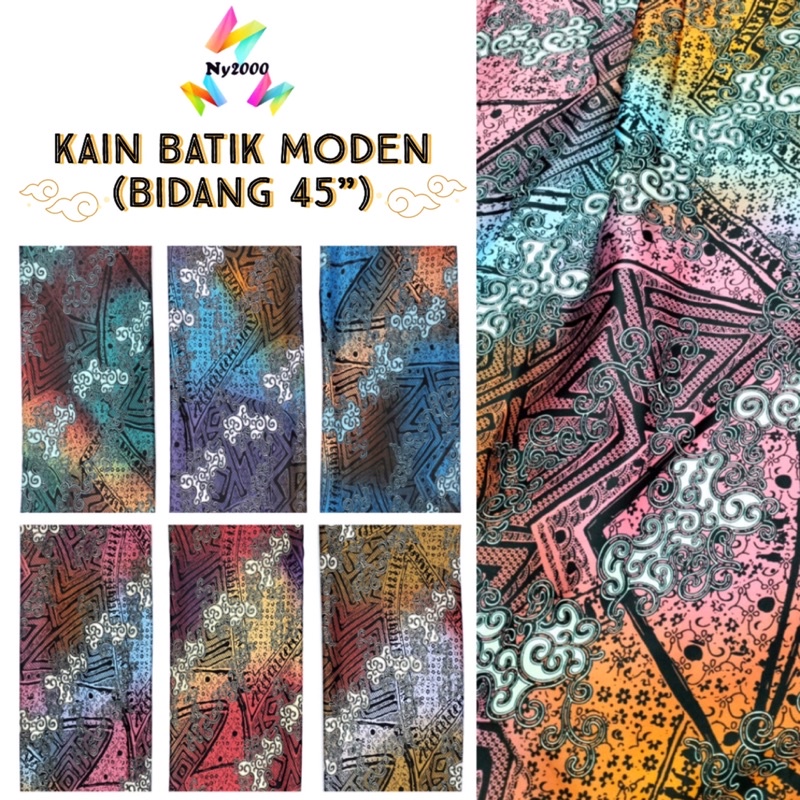 Unique & Viral Modern Batik Fabric (Width 45inches) | Shopee Singapore