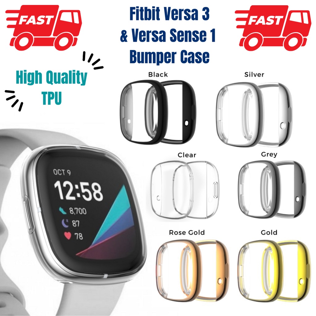 Fitbit Versa 3 Versa Sense 1 TPU Protective Cover Bumper Protector Case Shopee Singapore