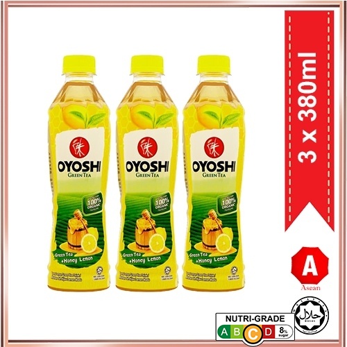 OYOSHI HONEY LEMON GREEN TEA DRINK 380ML X 3 BOTTLES ASEAN.OS Shopee