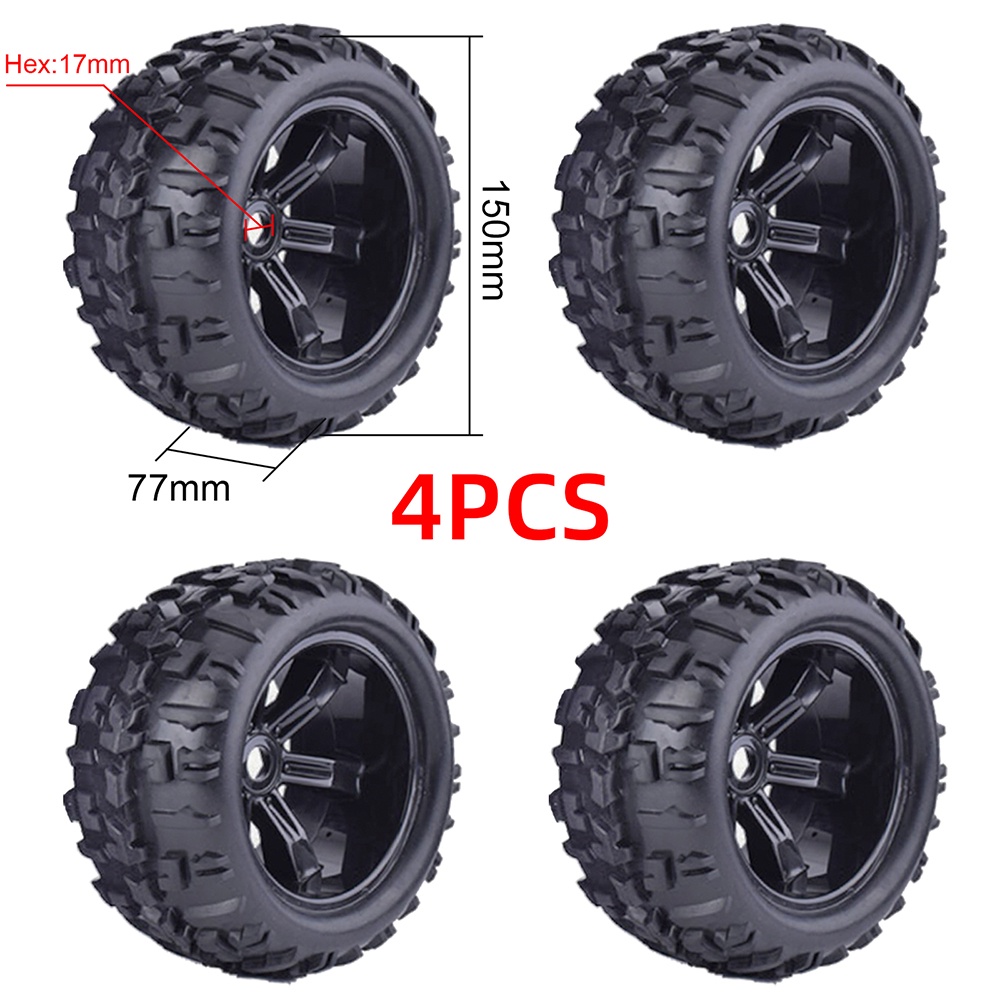 170MM 155MM 150MM Tyre Weel Monster Truck Tires Wheels 17mm Hub
