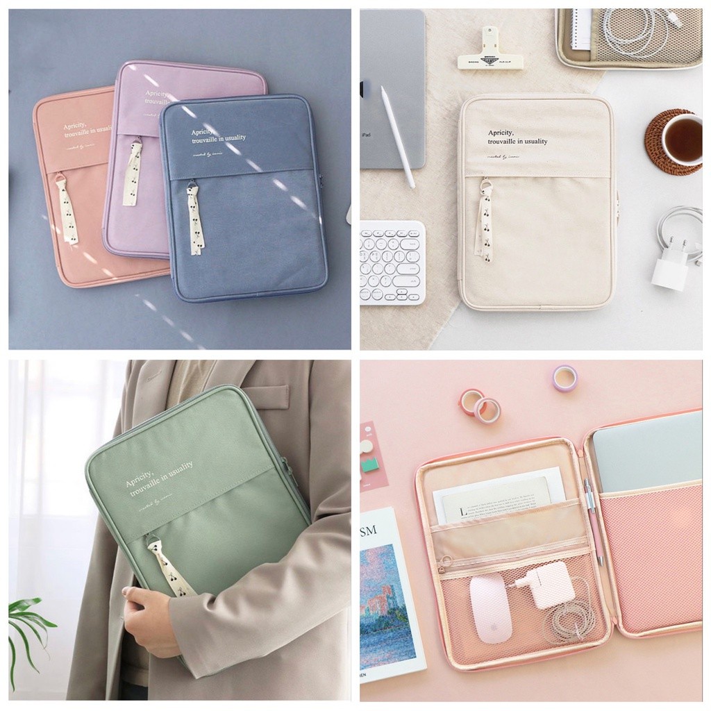 Korean Fashion Laptop Bag Laptop Pouch Compatible for iPad Tablet Pouch
