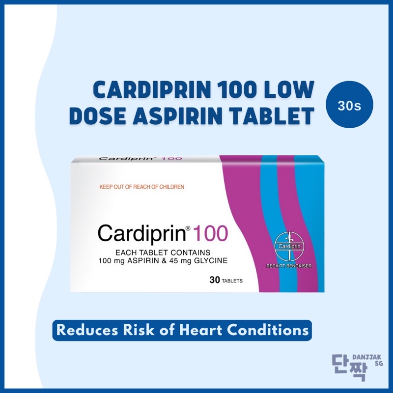 Cardiprin 100 Low Dose Aspirin Tablet 30s/90s (Prevents Strokes & Heart