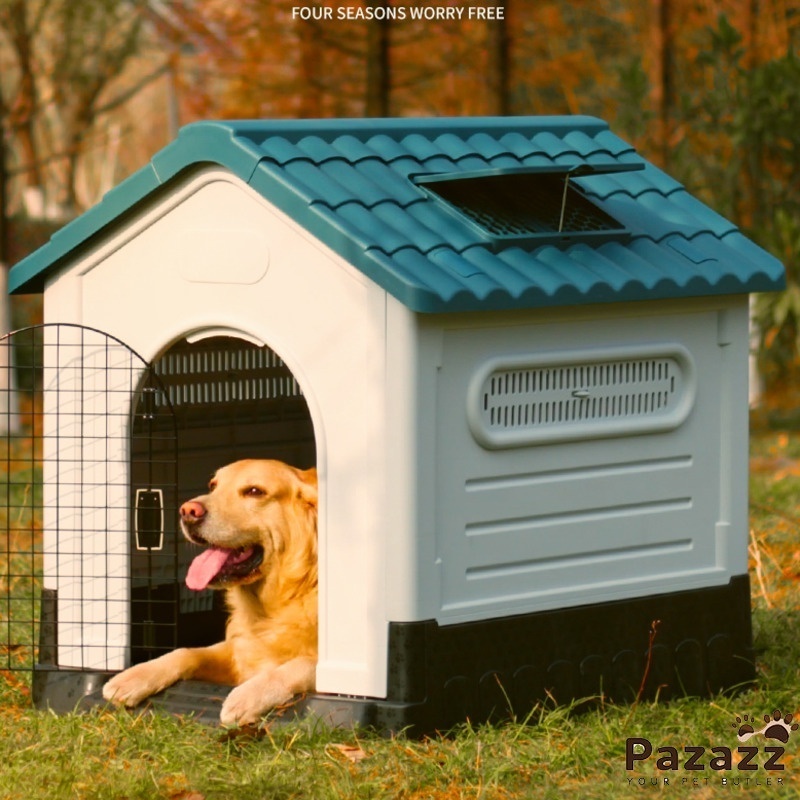 Pazazz Outdoor Dog House Rain Proof In Winter Dog Cage With Iron Door ...