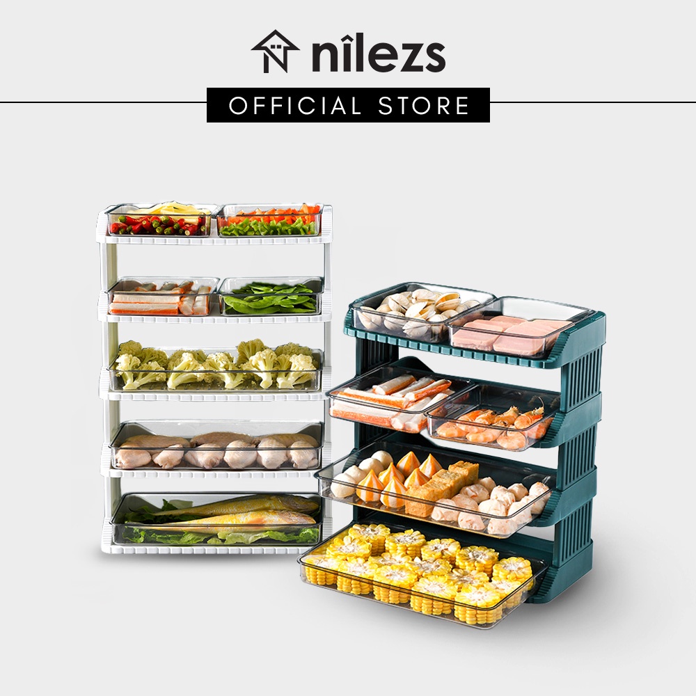 Multi Layer Steamboat Tray, Hot Pot Food Storage, Food Organizer for Gathering, 3/4/5 Layers