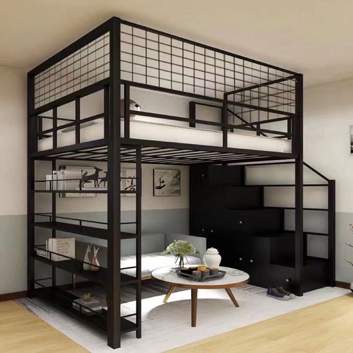 King size loft bed with stairs hotsell