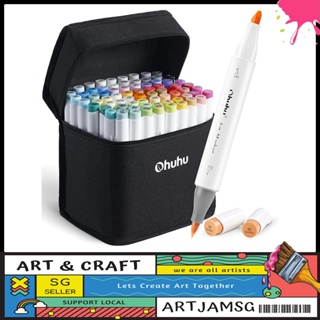 Ohuhu 40 Color Alcohol Markers, Double Tipped Art Markers for Kids