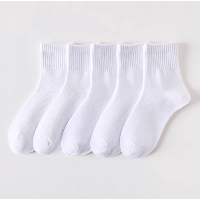 [Medium tube] School kids white socks boys and girls children's socks ...