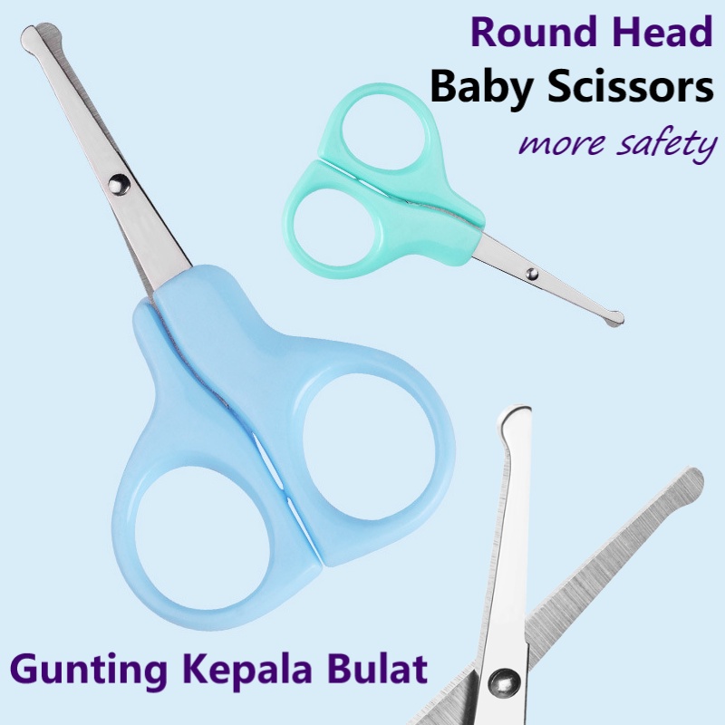 Gunting Kepala Bulat Baby Scissors Round Head Scissor Safety Nail ...